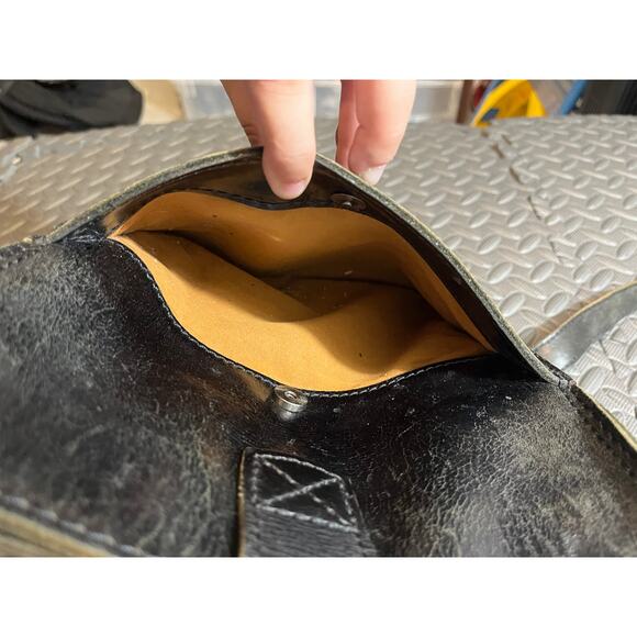 Patricia Nash Coin Venezia Crossbody Black Leather Bag Purse - Picture 5 of 11